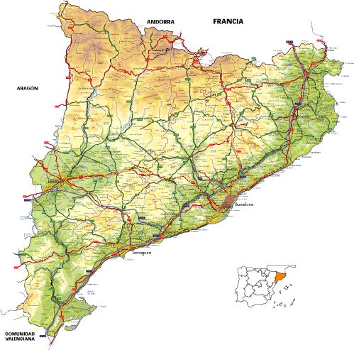 Mapa de Lerida/Lleida