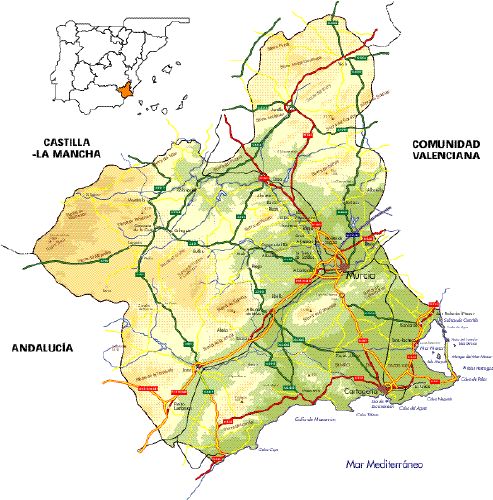 Mapa de Murcia