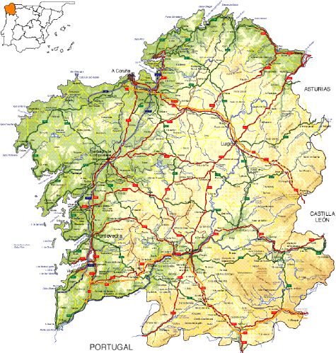 Mapa de Orense/Ourense