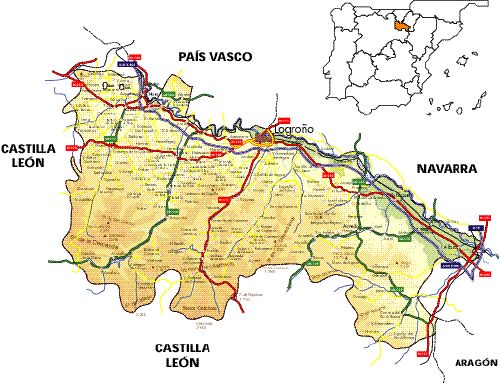 Mapa de La Rioja